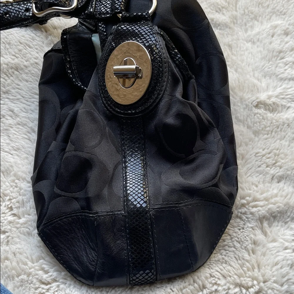 Coach Sateen Peyton trim Bag